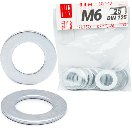 Podkładka okragla ocynk DIN125 M06 (25szt) (1op)