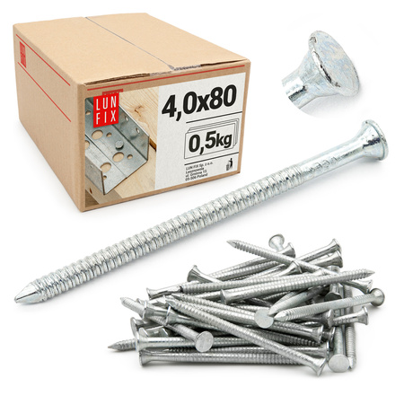 Gwoździe anchor 4,0*80 ocynk (0,5kg)