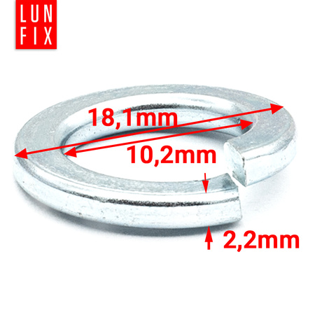 Podkładka DIN 127 M10 Sprężysta ocynk (1kg)