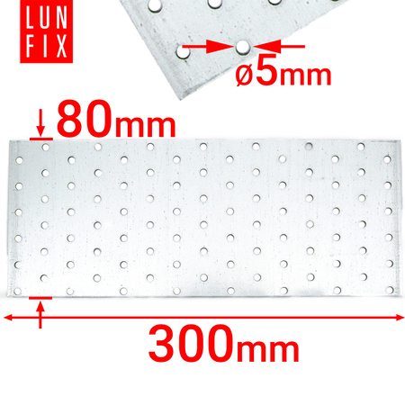 Płytka perforowana 80x300x2 PP20 (1szt.)