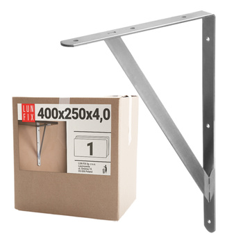 Wspornik półki 40x25cm wzmacniany stalowy