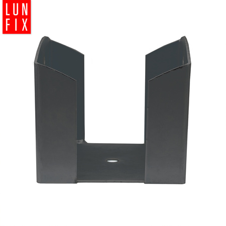 Podstawa słupa czarna przykręcana 101x150x2,5 kotwa