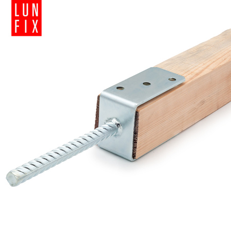 Podstawa słupa do wmurowania 140 mm kotwa z prętem do betonu