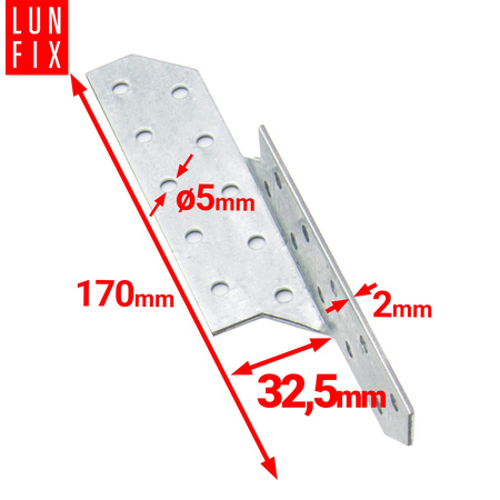 Lacznik krokwiowy 32,5x170 prawy (50 szt.)