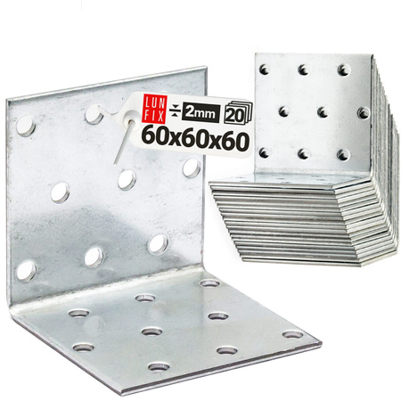 KM8 katownik montazowy 60x60x60x2,0 (20 szt.)