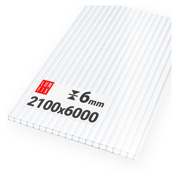 Poliwęglan komorowy 6mm płyta bezbarwna 2,1x6m