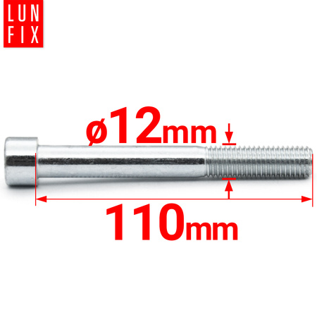 Śruba imbusowa OC DIN 912 M12x110 kl 8.8 (1kg)