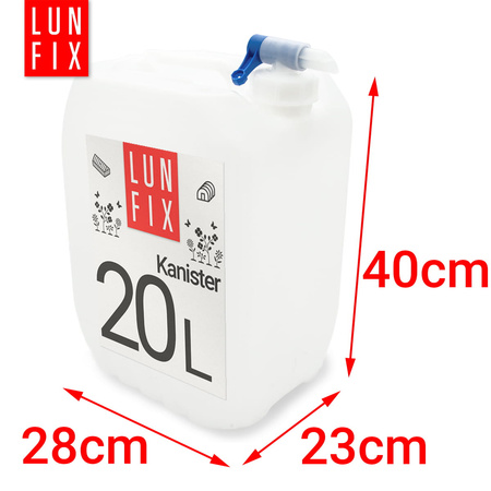 Kanister 20l + KRAN nakrętka (1kpl.)