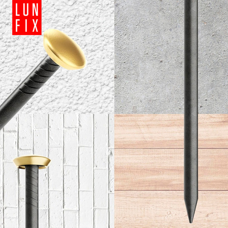 Gwoździe ozdobne do obrazków 2x20 mm złota szeroka główka 30szt.