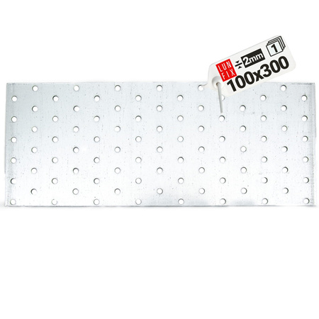 Płytka perforowana 300x100x2 PP26 łącznik ciesielski płaski 1szt.