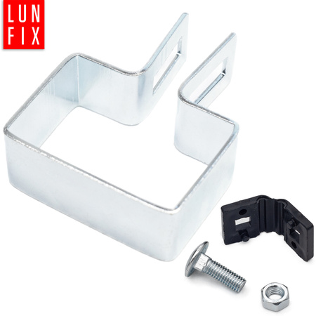 Obejma końcowa początkowa 40x60 mm srebrna komplet