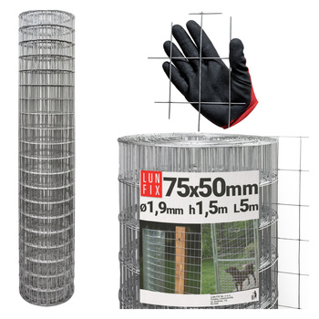 Siatka zgrzew 75*50 fi 1,9 ocynk h1,5m (5mb)