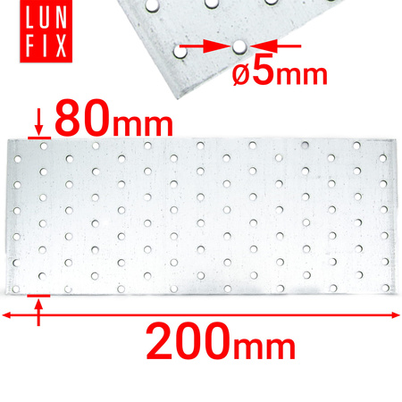 Płytka perforowana 80x200x2 PP17 (10 szt.)