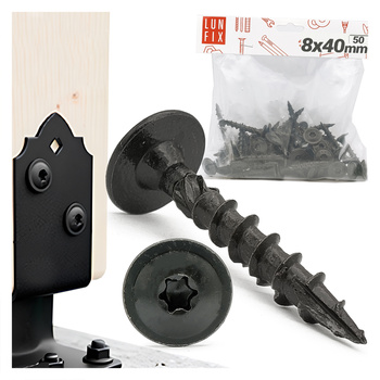 Wkret talerz do slupa 8x40 CZARNY ogn (50szt.)