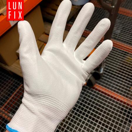 Rękawice robocze białe poliuretan 9-L (1szt.)