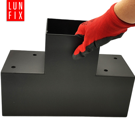 Zestaw łącznik kantówki 12x12cm kształt L z wkrętami 8x40 mm