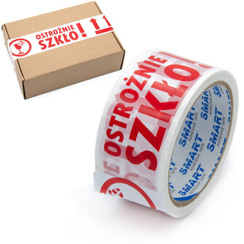 Taśma pakowa "ostrożnie szkło" 48mm/50y (1szt)