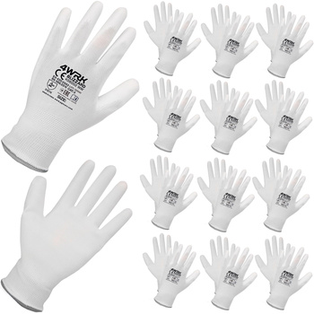 Rękawice robocze bia poliuretan 10-XL 12szt (1op)