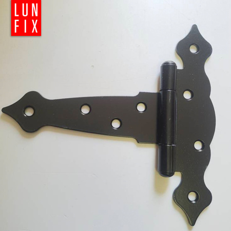 Ozdobny zawias trójkątny czarny 125x40x160x2,5 ZTO