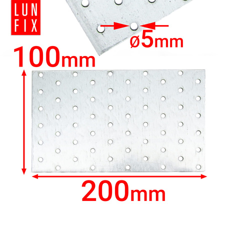 Płytka perforowana 100x200x2 PP23 (1szt.)