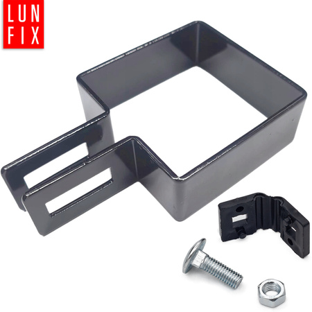 Obejma końcowa początkowa 100x100 mm grafitowa komplet