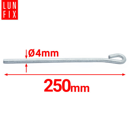 Pręt mocujący z oczkiem L 250 (1szt.)