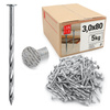 Gwoździe skręcane ocynk 3,0*80 (5kg)