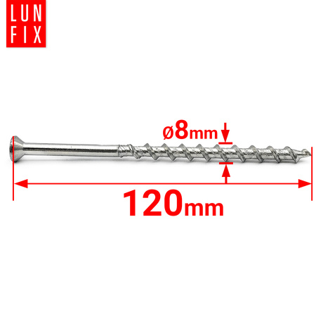 Wkret do gazobetonu stożk 08x120 (50szt.)