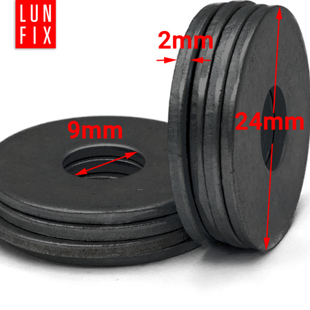 Podkładka okrągła M8 powiększona czarny ocynk DIN9021 1kg