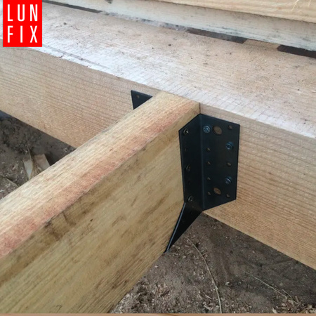 Wieszak belki czarny 48x96x75x2 wspornik łącznik 1szt.