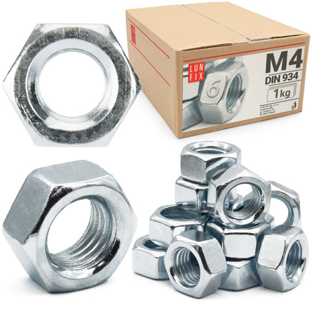 Nakrętka DIN 934 M04 kl 6 ocynk (1kg)