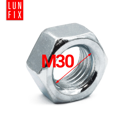 Nakrętka DIN 934 M30 kl 8 ocynk (5 kg)