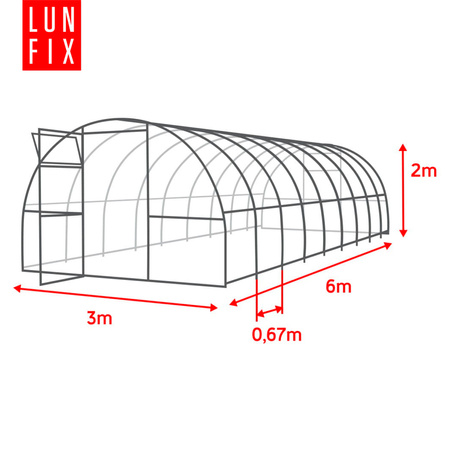 Konstr. stal. LUN FIX 4.0 3x6m 20x20mm