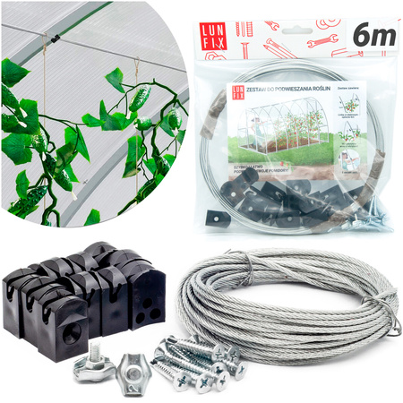 Zestaw do podwiązywania roślin w szklarni 6m (1op)