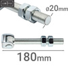 Zawias regulowany M20x180 mm do bramy furtki długi ZRW20