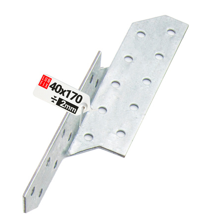 Łącznik krokwiowy LK1 ciesielski 170x40 mm LEWY 1szt.