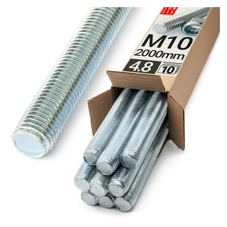 Pręt gwint. 4.8 ocynk ZTW 2m M10x2000 (10 szt.)
