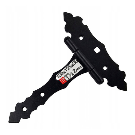 Zawias ozdobny trójkątny czarny 130x125x30x2 ZOB