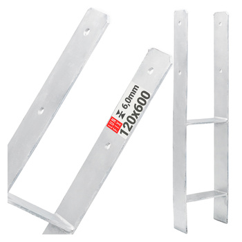 Podstawa słupa typ H 120x600x6 mm kotwa