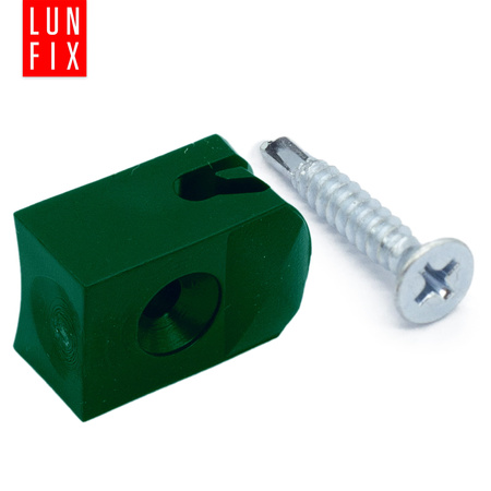 Przelotka mocowanie drutu na wkręt zielona 100szt.