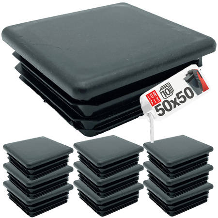 Zaślepka kwadrat czarna ZK 50x50 /CZ (10 szt.)