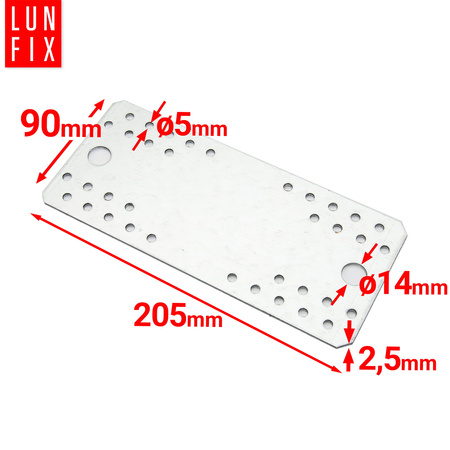 LP7 Lacznik plaski 205x90x2.5 (1szt.)