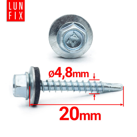 Wkret sam EPDM 4,8x20 ocynk (250szt)