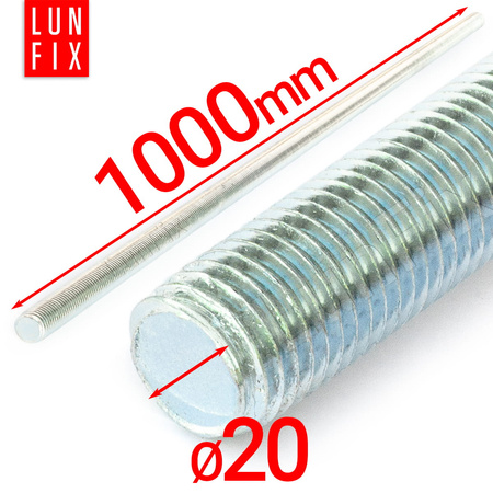 Pręt gwint. 4.8 ocynk M20x1000 (1szt.)