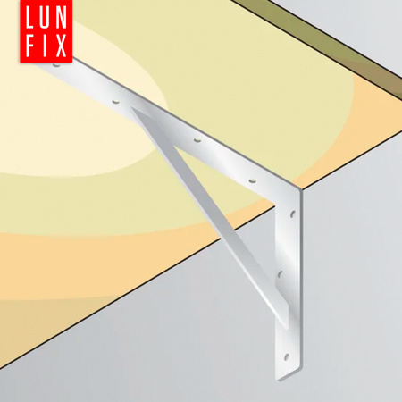 Wspornik półki 50x33cm wzmacniany stalowy