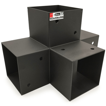 Łącznik belki kwadratowy X 102x206x306x2 (1szt.)