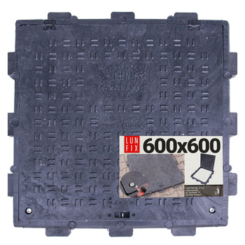 Właz kwadratowy czarny 600x600 (1szt.)