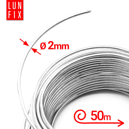 Drut ocynk florystyczny fi 2 1,3kg 50m (1rol.)