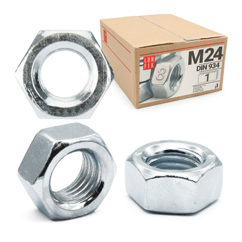 Nakrętka sześciokątna M24 DIN 934 klasa 8 ocynkowana 1szt.