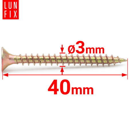 Wkret 007 hartow. zn zolty 3,0x040 (500)